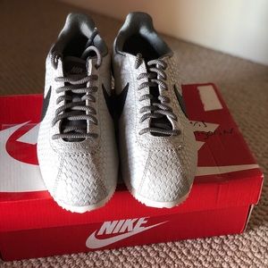 Brand new classic Nike Cortez in textured silver!